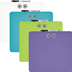 New Tin Square Frameless Dry-Erase Whiteboard, Assorted Colors, 1' x 1' (28225-US) Dry Erase