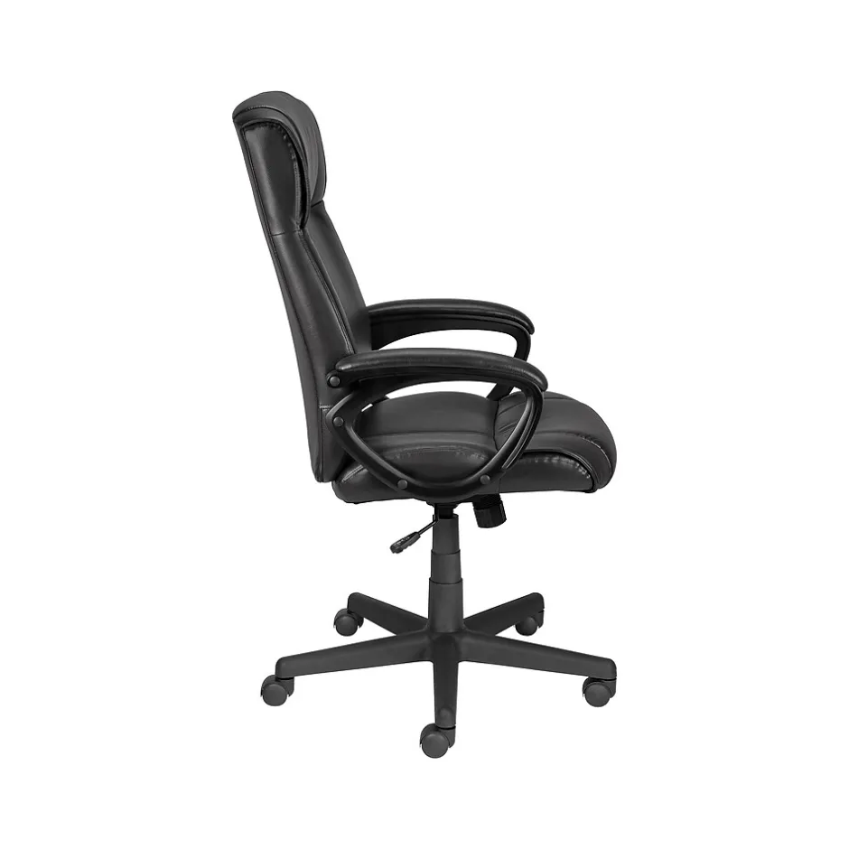 Sale Turcotte Ergonomic Luxura Swivel Computer and Desk Chair, Black (61303-CC) Office Chairs