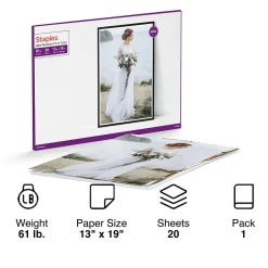 Online Ultra Premium Matte Photo Paper, 13"W x 19"L, 20/Pack (19896-CC) Photo Paper