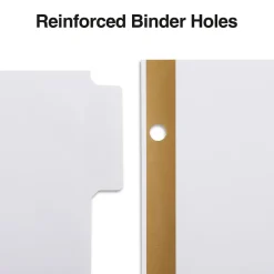 Staples Write-On Write & Erase Paper Divider, 5 Tabs, White/White Tabs, 4 Sets (13508/23175) Clearance