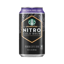 Coffee<Starbucks Nitro Dark Cocoa Sweet Cream Cold Brew Coffee, 9.6 fl. oz., 12/Carton (20478)