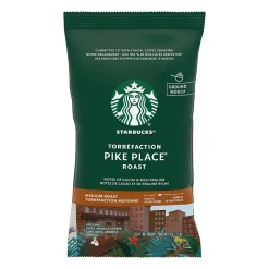 Coffee<Starbucks Pike Place Ground Coffee, Medium Roast, 2.5 oz. Portion Packs, 18/Box (SBK11018197)