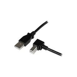 Usb Cables<StarTech 9.84' A to Right Angle B USB Cable, Black