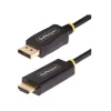 Hdmi Cables<StarTech 3.3' Active DisplayPort to HDMI Adapter Cable, Male to Male, Black (3F-DP-HDMI-4K60-HDR)