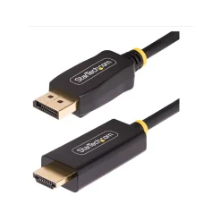 Hdmi Cables<StarTech 10' Active DisplayPort to HDMI Adapter Cable, Male to Male, Black (10F-DP-HDMI-4K60-HDR)