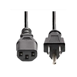 Power Cables<StarTech 10' Computer Power Cord, NEMA 5-15P toC13, Male to Female, Black, 10/Pack (PXT1011010PK)
