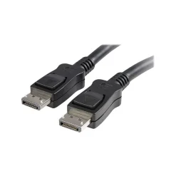 Ethernet Cables<StarTech 25' DisplayPort® Audio Video Cable With Latches M/M, Black