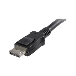 Ethernet Cables<StarTech 25' DisplayPort® Audio Video Cable With Latches M/M, Black