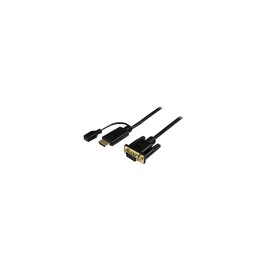 Hdmi Cables<StarTech 3' HDMI to VGA active converter cable