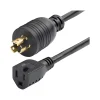 Power Cables<StarTech 1' NEMA L5-15P to NEMA 5-15R Power Cord, Male to Female, Black (W31C-4100-POWER-CORD)