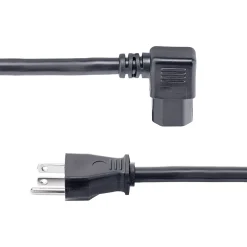 Power Cables<StarTech 8' NEMA 5-15P to Right Angle C15 Power Cable, Male to Female, Black (PXT515C158RA)