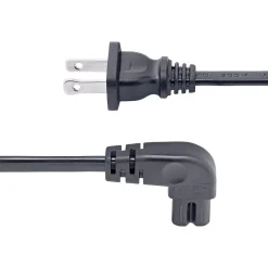 Power Cables<StarTech 6' NEMA 1-15P to Right Angle C7 Laptop Power Cord, Black (PXT101NB-STRA-6F)