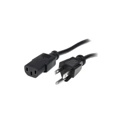 Power Cables<StarTech ® 12' NEMA5-15P To IEC 60320 C13 Standard Computer Power Cord, Black