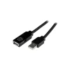 Usb Cables<StarTech 32.81' USB 2.0 M/F Active Extension Cable, Black