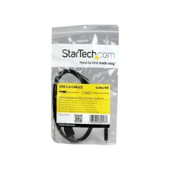 StarTech ® 3' USB Male/Micro USB Male Cable With Mobile Charge Sync, Black