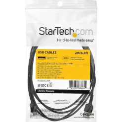 Power Cables<StarTech 6.6' USB-A to USB-C Power Cable, Male to Male, Black (RUSB2AC2MB)