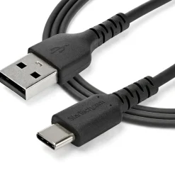 Power Cables<StarTech 6.6' USB-A to USB-C Power Cable, Male to Male, Black (RUSB2AC2MB)