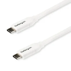 Usb Cables<StarTech 6.6' USB-C to USB-C Cable, Male to Male, White (USB2C5C2MW)