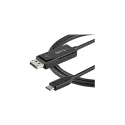 Usb Cables<StarTech CDP2DP2MBD 6.56' DisplayPort Audio/Video Cable, Black
