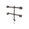 StarTech Desk Mount Quad Monitor Arm, Articulating Adjustable, Up to 27", Gray/Black (ARMQUAD)* Monitor Mounts & Stands