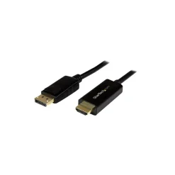 Hdmi Cables<StarTech DP2HDMM5MB 15.4' DisplayPort/HDMI Audio/Video Cable, Black