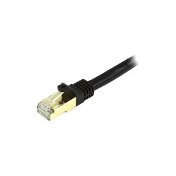 Ethernet Cables<StarTech 9ft Black Cat6a Shielded Patch Cable, Cat6a Ethernet Cable, 9 ft Cat 6a STP Cable, Snagless RJ45 Ethernet Cord