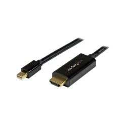 Hdmi Cables<StarTech MDP2HDMM2MB 2.7432' Mini DisplayPort/HDMI Audio/Video Cable, Black