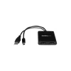 Usb Hubs<StarTech Mini DisplayPort to 2x DisplayPort Multi Stream Transport Hub, Black