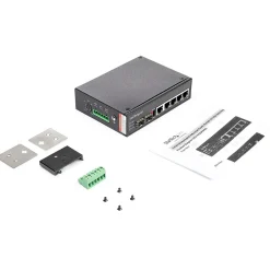 StarTech 6-Port Gigabit Ethernet Unmanaged Switch, 10/100/1000 Mbps (IES1G52UPDIN)* Ethernet Switches & Splitters