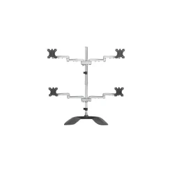 StarTech Quad-Monitor Stand - For up to 32" VESA Mount Monitors Monitor Arm, Up, Gray (ARMQUADSS)* Monitor Mounts & Stands