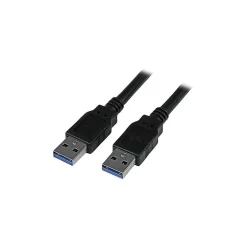 Ethernet Cables<StarTech USB3SAA3MBK 9.8' USB 3.0 Male to Male Cable, Black