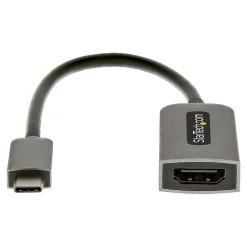 Usb Cables<StarTech .com 0.43' USB C to HDMI Audio/Video Cable, Space Gray (USBC-HDMI-CDP2HD4K60)