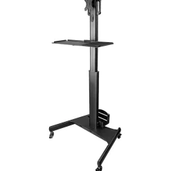 StarTech .com Adjustable Mobile Workstation Cart with Monitor Mount, 50.4" to 63", Black (WKSTNCART)* Monitor Mounts & Stands