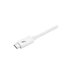 Usb Cables<StarTech .com 2m Thunderbolt 3 Cable, 20Gbps, White, Thunderbolt / USB-C / DisplayPort Compatible, Thunderbolt 3 USB-C Cable