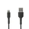 StarTech .com USB-A to Lightning Charging Cable, 3ft., Black (RUSBLTMM1MB)