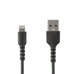 StarTech .com USB-A to Lightning Charging Cable, 3ft., Black (RUSBLTMM1MB)