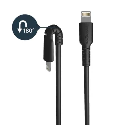 StarTech .com USB-A to Lightning Charging Cable, 3ft., Black (RUSBLTMM1MB)
