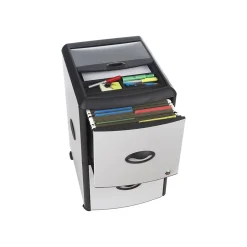 Clearance Deluxe 2-Drawer Mobile Vertical File Cabinet, Letter Size, Lockable, 23