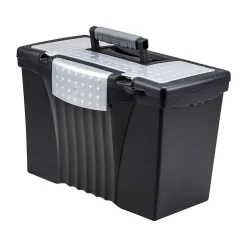 Storex File Storage Box with Organizer Lid, Letter/Legal Size, Black (61510U01C) Sale