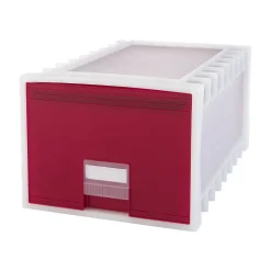 Storex Plastic Drawer, Letter/Legal Size, Red (61105U01C) Online