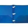 Storex 2-Pocket Poly Folder with Plastic Prongs, Blue (50313U18C) Discount
