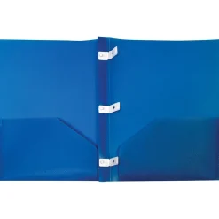 Storex 2-Pocket Poly Folder with Plastic Prongs, Blue (50313U18C) Discount
