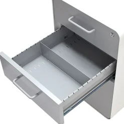 Online Stow 3-Drawer File Cabinet, White + Light Gray File Cabinets