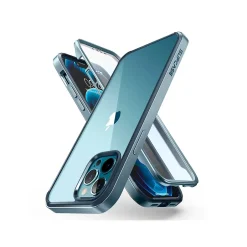 Cell Phone Cases<SUPCASE Unicorn Beetle Blue Snap Case with Screen Protector for iPhone 13 Pro (SUP-iPhone2021Pro-6.1-EdgePro-SP-Cerulean)