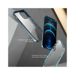 Cell Phone Cases<SUPCASE Unicorn Beetle Blue Snap Case with Screen Protector for iPhone 13 Pro (SUP-iPhone2021Pro-6.1-EdgePro-SP-Cerulean)