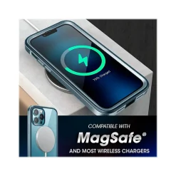 Cell Phone Cases<SUPCASE Unicorn Beetle Blue Snap Case with Screen Protector for iPhone 13 Pro (SUP-iPhone2021Pro-6.1-EdgePro-SP-Cerulean)