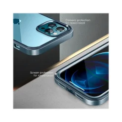 Cell Phone Cases<SUPCASE Unicorn Beetle Blue Snap Case with Screen Protector for iPhone 13 Pro (SUP-iPhone2021Pro-6.1-EdgePro-SP-Cerulean)