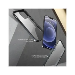 Cell Phone Cases<SUPCASE Unicorn Beetle Black Edge with Screen Protector Clear Case for iPhone 13 (SUP-iPhone2021-6.1-EdgePro-SP-Black)