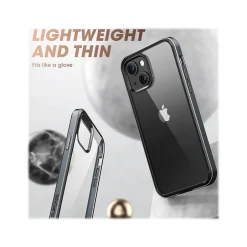 Cell Phone Cases<SUPCASE Unicorn Beetle Black Edge with Screen Protector Clear Case for iPhone 13 (SUP-iPhone2021-6.1-EdgePro-SP-Black)