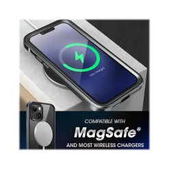 Cell Phone Cases<SUPCASE Unicorn Beetle Black Edge with Screen Protector Clear Case for iPhone 13 (SUP-iPhone2021-6.1-EdgePro-SP-Black)